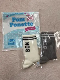 Pom Ponette juniorソックス 2足セット22〜25センチ