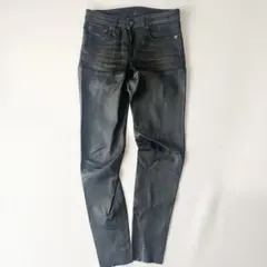 R13 デニム×レザースキニー　25 Leather Chaps Jeans 伊のサムネイル