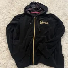 Barbie y2k ギャル 平成 ベロア ジップパーカー ブラック