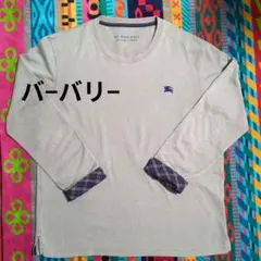 BURBERRY BLACK LABEL グレー長袖カットソー