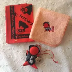 さるぼぼ　ハンカチ　マスコットセット