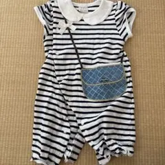 ストライプ 襟付きロンパース 50cm〜70cmのサムネイル