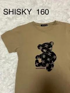 SHISKY クマプリント PEACE&SOUL Tシャツ 160