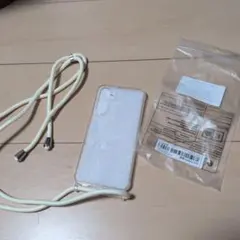 Galaxy A25 専用 クリアケース ストラップ付