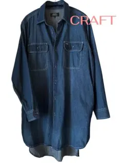 CRAFT ロングデニムシャツワンピース 長袖 M