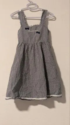 メゾピアノ ギンガムチェック ノースリーブワンピース 130