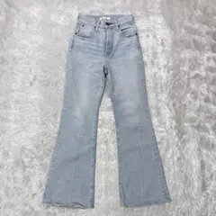moussy MVS FLARE フレアデニムパンツ w24 ライトブルー