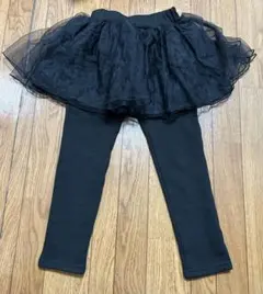 devirock ブラックチュールスカート付きレギンス 110cm