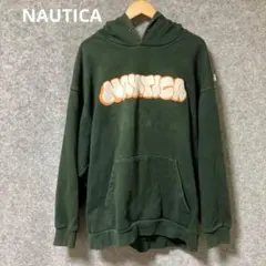 ✨NAUTICA ダークグリーン フード付きパーカー