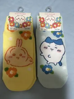 ちいかわうさぎとハチワレのメッシュ編みソックス 2足セット23-25cm