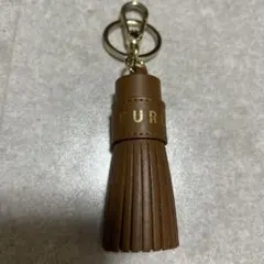 美品　FURLAフルラ　レザータッセル（フリンジ ）キーホルダー　バッグチャーム