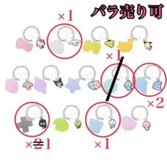 サンリオキャラクターズ ダブルチャームグミ シナモロール ばつ丸 タキシードサム