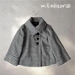 801＊エムエフエディトリアル【M】ジャケット　千鳥格子　七分　ショート丈　白黒