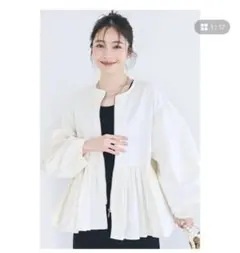 coca デニムギャザーアウター　M