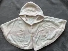 値下げ　ジェラピケフード付きポンチョ 80-90cm