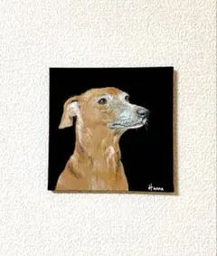 犬のアクリル画 高校生手描きアート