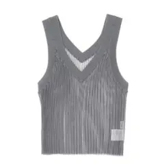 *さま専用　HYKE SHEER WIDE RIBBED SWEATER TOPのサムネイル