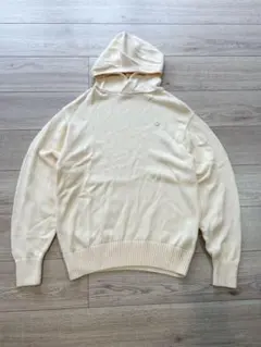 アディダス プレミアム エッセンシャルズ ニットパーカー オフホワイト 美品