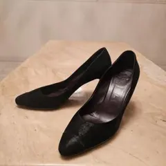 1万円均一実施中✨シャネル直営店購入✨CHANEL シャネル パンプス ブラックのサムネイル