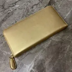 BEAMZSQUARE（ビームズスクエア）牛革オール　ゴールドカラー　長財布