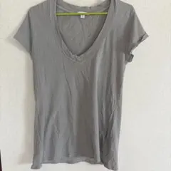 グレー Vネック 半袖Tシャツのサムネイル