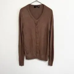 ［神戸レタス］Vネックカーディガン（M）薄手 無地 シンプル キレイめ 長袖