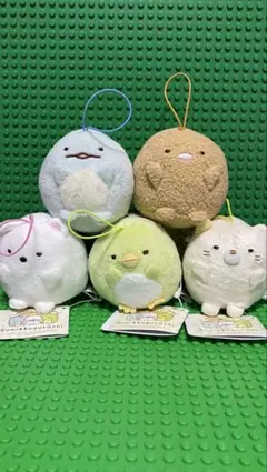すみっコぐらし ばんざいゴムひも付きマスコット 全5種セット