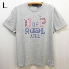 ポロ ラルフローレン グラフィック 半袖Tシャツ L グレーヘザー