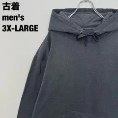 古着 The North Pole パーカー 無地 フーディ グレー 3XL