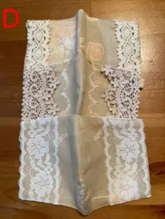 ハンドメイド　マスクカバー　レース　3枚セット