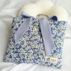 キルティング ブックポーチ 花柄 文庫本サイズ ハンドメイド