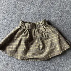 インナーパンツ付きチェック柄フレアスカート（100cm~）