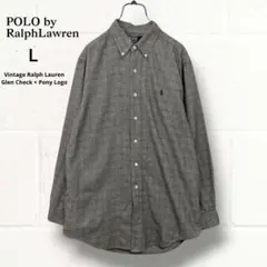 サト様ご購入ラルフローレン ブルックスPOLO グレンチェック L刺繍