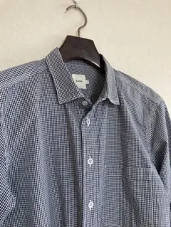 RINEN リネン ギンガムチェック柄シャツ サイズ2のサムネイル