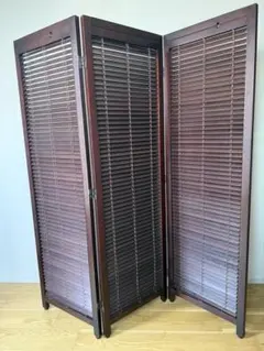 木製ブラインド パーテーション 3連 間仕切り ブラウン 木製ブラインド パーテーション 3連 間仕切り ブラウン - メルカリ