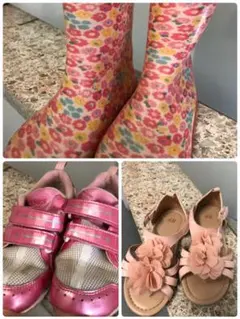 ガールズ3点⭐︎セット　長靴、サンダル、スニーカー　17.5-18センチ