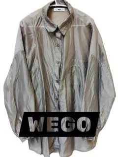 WEGO シアーシャツ 長袖 グレー