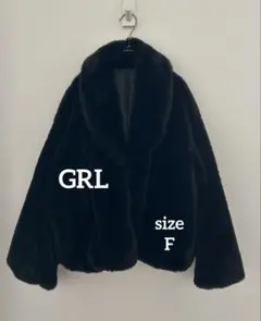 GRL ファーショールコート ブラック 【on016】 Fサイズ