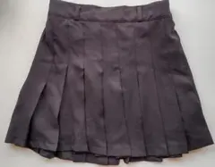 SPINNS プリーツスカート 黒