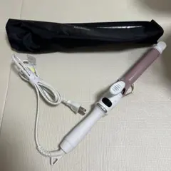 SALONIA 25mmカールヘアアイロン ピンク 紫 収納ケース付き