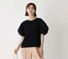 AG by aquagirl 異素材ドッキングタックデザインTシャツ　黒　Mのサムネイル