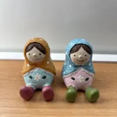 ノーティーアニマルマスコット　マトリョーシカ　イエロー&ブルー