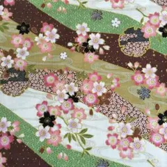 【N81生地】和柄　桜　50cm ×110cm幅