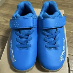 hummel サッカーシューズ 青　18.5㎝