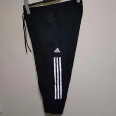adidas ブラック五分丈 スウェットパンツ☆M