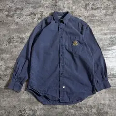 ラルフローレン 刺繍ロゴ 長袖シャツ 厚手 ゆるダボビッグシルエットメンズ古着