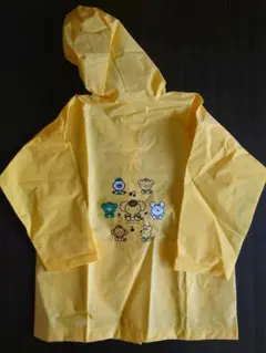 黄色　キッズ　レインコート　フード付き　95cm 100cm