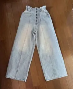 FUN ハイウエストワイドパンツ デニム