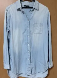 UNIQLO デニムシャツ ライトブルー L