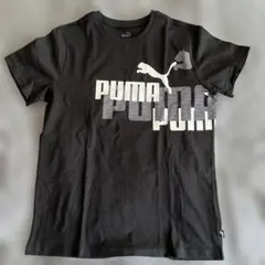 【未使用品】PUMA 黒 ロゴプリント Tシャツ 160